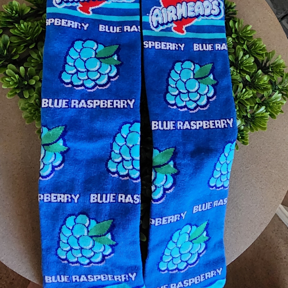 NWT Odd Sox Airheads Blue Rasberry Over the Calf Socks - Picture 2 of 4
